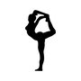 Wallity Yoga 18 Escultura de pared negra
